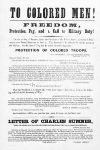 Freedmen Military Recruitment Poster
